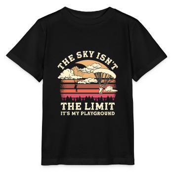 Paragliding Sky Limit - Stanley/Stella Kinder T-Shirt MINI CREATOR  - Schwarz - Vorne - Mikhail (115cm)