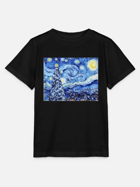 Van Gough Starry Night - White Christmastrendingtr - Stanley/Stella Kinder T-Shirt MINI CREATOR - Schwarz