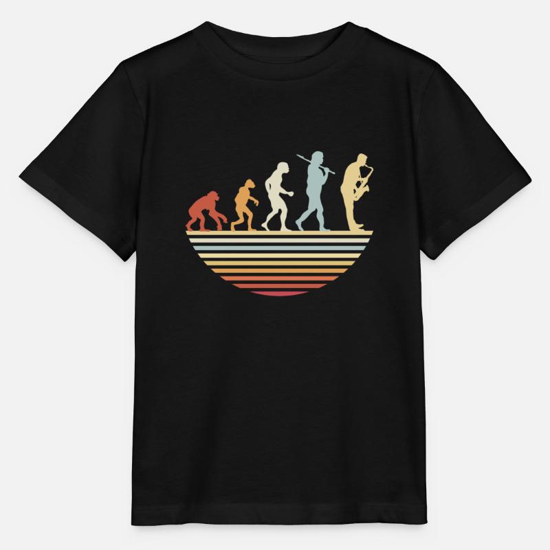 Saxophone Evolution - Stanley/Stella Kinder T-Shirt MINI CREATOR  - Schwarz