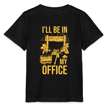 Je serai dans mon bureau - T-shirt bio MINI CREATOR Stanley/Stella Enfant - noir - Devant - Mikhail (115cm)
