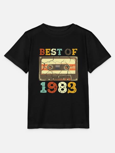 Best 1983 Cassette - Stanley/Stella Kinder T-Shirt MINI CREATOR  - Schwarz