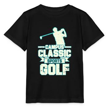 Conception classique de T-shirt de golf de sports de campus - T-shirt bio MINI CREATOR Stanley/Stella Enfant - noir - Devant - Mikhail (115cm)
