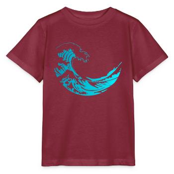 GROSSE WELLE VON KANAGAWA - Stanley/Stella Kinder T-Shirt MINI CREATOR  - Burgunderrot - Vorne - Kain (125cm)