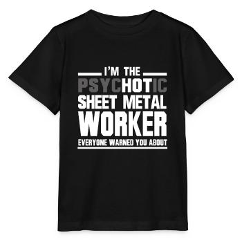 Psychotic Sheet Metal Worker - Stanley/Stella MINI CREATOR Kids’ T-Shirt - black - Front - Mikhail (115cm)