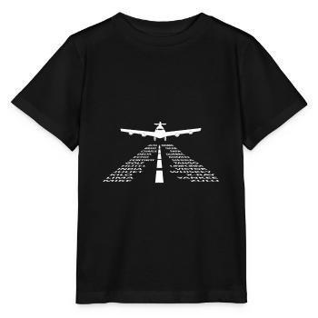 Pilote Aviator OACI Jet Jet avion - T-shirt bio MINI CREATOR Stanley/Stella Enfant - noir - Devant - Mikhail (115cm)