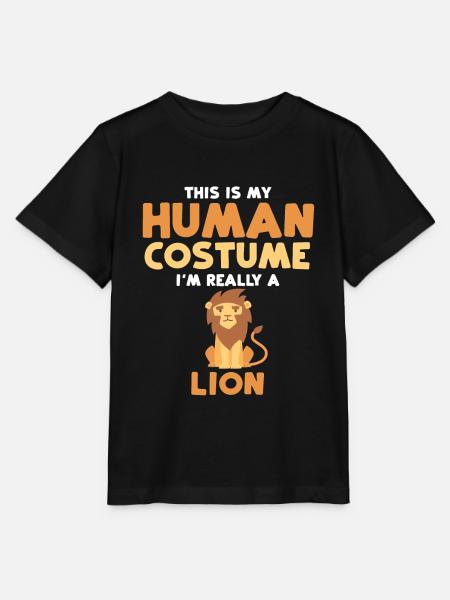 This Is My Human Costume I'm Really A Lion Gift - Stanley/Stella Kinder T-Shirt MINI CREATOR - Schwarz