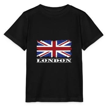 London Union Jack Great Britain Brexit Gift - Stanley/Stella MINI CREATOR Kids’ T-Shirt - black - Front - Mikhail (115cm)