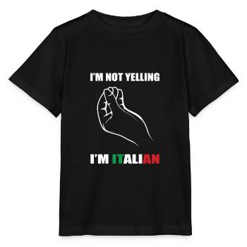 Je suis Italien Je Cris Pas cadeau - T-shirt bio MINI CREATOR Stanley/Stella Enfant - noir - Devant - Mikhail (115cm)