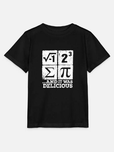 I Ate Some Pi print Divertido comí un poco de pastel Matemáticas - Camiseta para niños MINI CREATOR de Stanley/Stella - negro