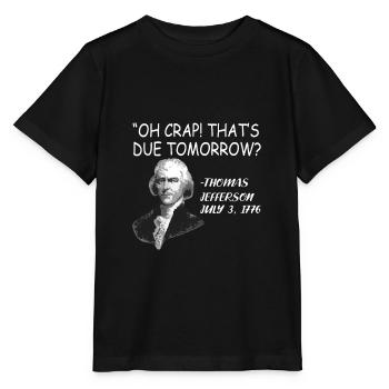 Verenigde Staten Grappige Jefferson Onafhankelijke ochtend? gift - Stanley/Stella Kinder-T-shirt MINI CREATOR  - zwart - Voor - Mikhail (115cm)