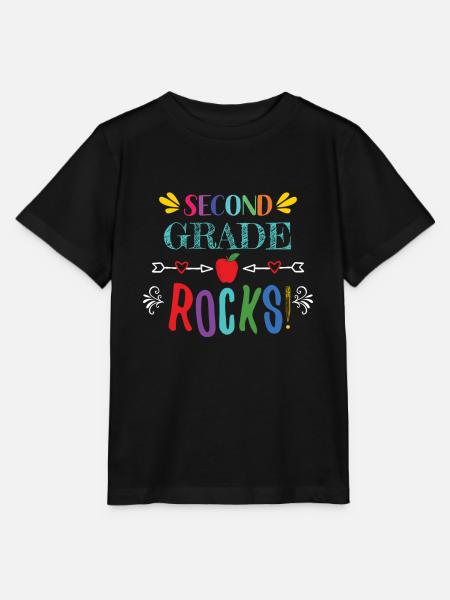 Rocas del segundo grado - para maestros de segundo grado - T-shirt MINI CREATOR barn från Stanley/Stella - svart