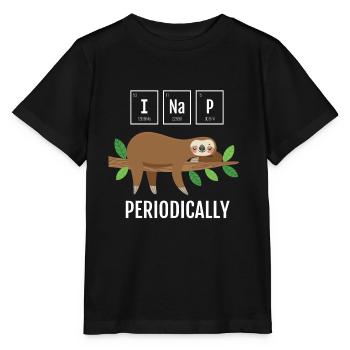 Chemistry Sloth Periodic Table Nap Periodically - Stanley/Stella MINI CREATOR Kids’ T-Shirt - black - Front - Mikhail (115cm)