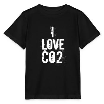 J’aime Co2 cadeau changement climatique diesel humour - T-shirt bio MINI CREATOR Stanley/Stella Enfant - noir - Devant - Mikhail (115cm)