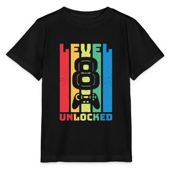 Anniversaire du joueur vidéo de 8 ans - T-shirt bio MINI CREATOR Stanley/Stella Enfant - noir - Devant - Mikhail (115cm)