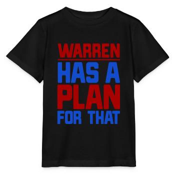 Warren hat einen Plan dafür Elizabeth Warren - Stanley/Stella Kinder T-Shirt MINI CREATOR  - Schwarz - Vorne - Mikhail (115cm)