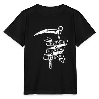 Grim Reaper Scythe Grim Reaper fan gift - Stanley/Stella MINI CREATOR Kids’ T-Shirt - black - Front - Mikhail (115cm)