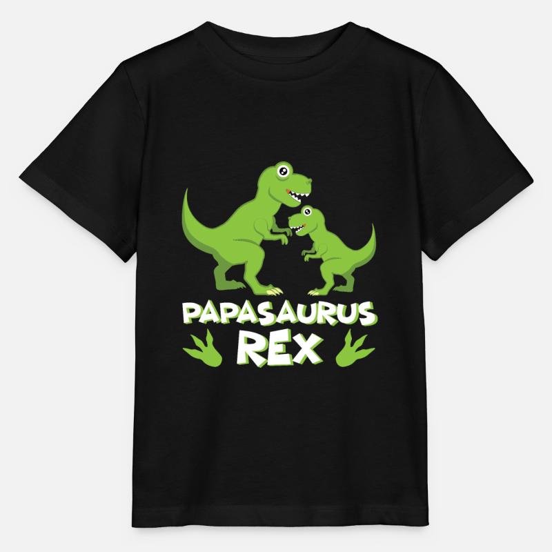 Papasaurus T-Rex - T-shirt bio MINI CREATOR Stanley/Stella Enfant - noir