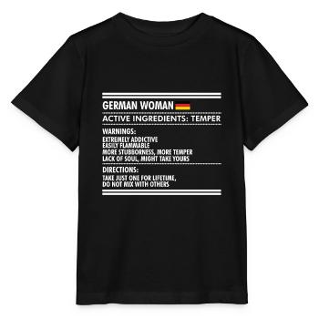 GERMAN WOMAN Ingredients list German Woman - Stanley/Stella Kinder T-Shirt MINI CREATOR  - Schwarz - Vorne - Mikhail (115cm)