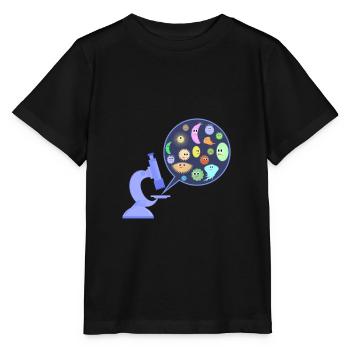 Germs under the microscope - Stanley/Stella MINI CREATOR Kids’ T-Shirt - black - Front - Mikhail (115cm)