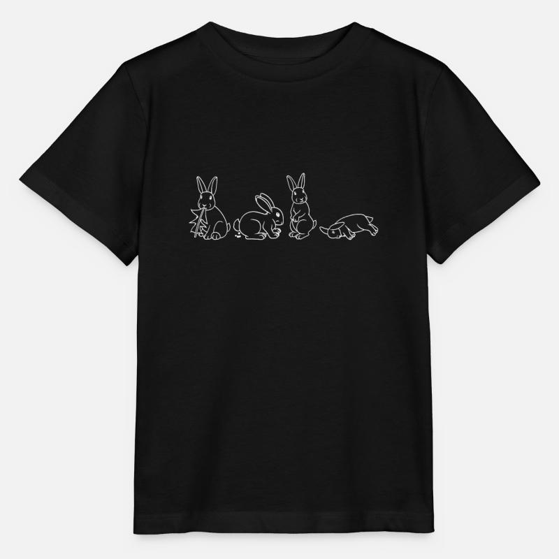 Typical rabbit poses Funny rabbit design - Stanley/Stella MINI CREATOR Kids’ T-Shirt - black