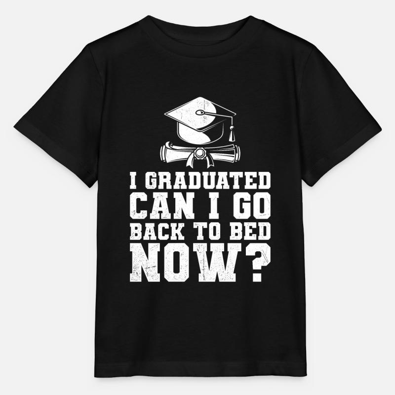 Funny Can I Go Back to Bed Graduation Graduating - Stanley/Stella Kinder T-Shirt MINI CREATOR  - Schwarz