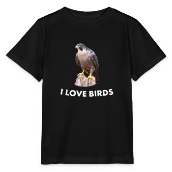 Faucon pèlerin - T-shirt bio MINI CREATOR Stanley/Stella Enfant - noir - Devant - Mikhail (115cm)