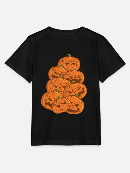 Kürbislaterne - Stanley/Stella Kinder T-Shirt MINI CREATOR - Schwarz