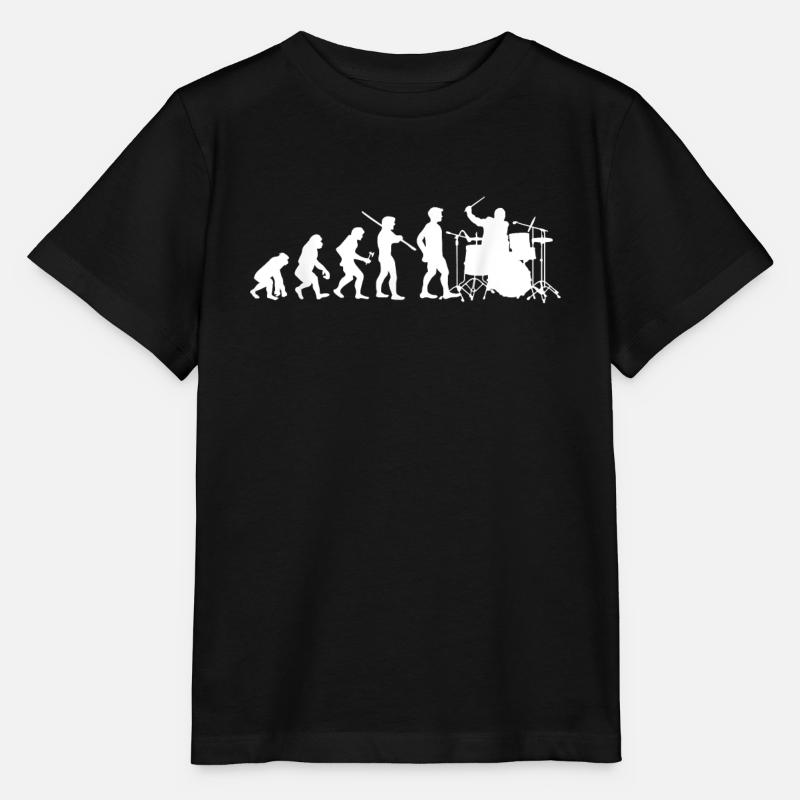 Evolution Drums Funny Drummer Musician Band - Stanley/Stella Kinder T-Shirt MINI CREATOR  - Schwarz