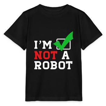 Je ne suis pas un robot sur Internet - T-shirt bio MINI CREATOR Stanley/Stella Enfant - noir - Devant - Mikhail (115cm)
