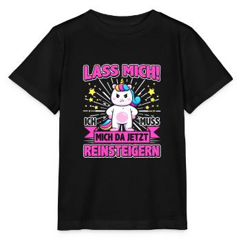 Lass mich, ich muss mich da jetzt reinsteigern - Stanley/Stella Kinder T-Shirt MINI CREATOR  - Schwarz - Vorne - Mikhail (115cm)