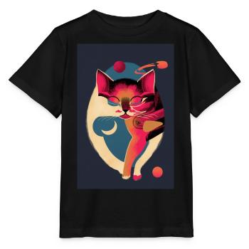 Astral Feline - Stanley/Stella MINI CREATOR Kids’ T-Shirt - black - Front - Mikhail (115cm)