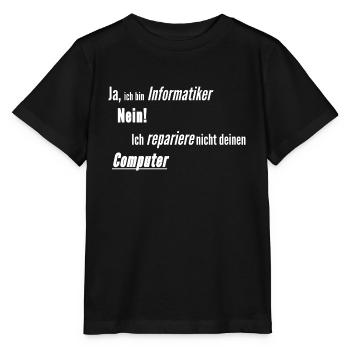 Informatiker Computer kaputt - Stanley/Stella Kinder T-Shirt MINI CREATOR  - Schwarz - Vorne - Mikhail (115cm)