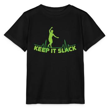 Slackline - Stanley/Stella Kinder T-Shirt MINI CREATOR  - Schwarz - Vorne - Mikhail (115cm)
