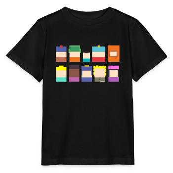 Ein Park im Süden Cartoon Charaktere - Stanley/Stella Kinder T-Shirt MINI CREATOR  - Schwarz - Vorne - Mikhail (115cm)
