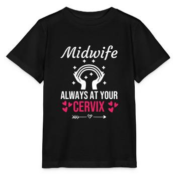 Midwife gift | Obstetrician Midwife - Stanley/Stella MINI CREATOR Kids’ T-Shirt - black - Front - Mikhail (115cm)