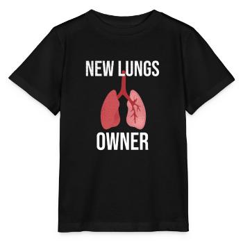 New lung | Lung Transplant Gift - Stanley/Stella MINI CREATOR Kids’ T-Shirt - black - Front - Mikhail (115cm)