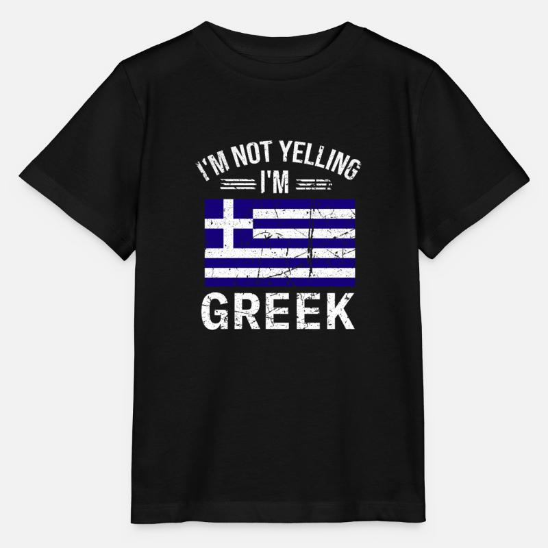 Cadeaux Pour Grecs Hellas Grèce Grec - T-shirt bio MINI CREATOR Stanley/Stella Enfant - noir