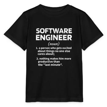 Software Engineer Software Engineer Technician - Stanley/Stella MINI CREATOR Kids’ T-Shirt - black - Front - Mikhail (115cm)