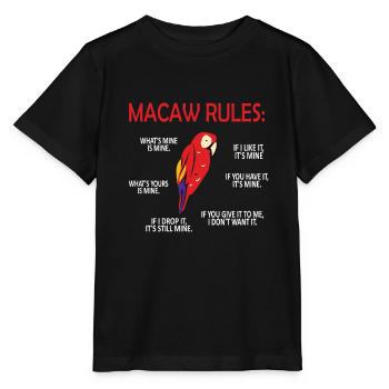 Ara Parrot Owner Parrot Lover Macaw Bird - Stanley/Stella MINI CREATOR Kids’ T-Shirt - black - Front - Mikhail (115cm)