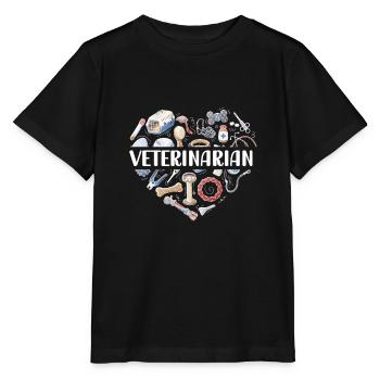 Veterinarian Veterinarian Veterinarian Veterinarian Physician - Stanley/Stella MINI CREATOR Kids’ T-Shirt - black - Front - Mikhail (115cm)
