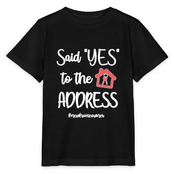 Fresh homeowner inauguration party house purchase - Stanley/Stella MINI CREATOR Kids’ T-Shirt - black - Front - Mikhail (115cm)