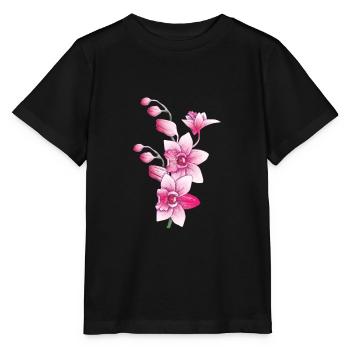 Orchid lover, orchid breeder, plant mom - Stanley/Stella MINI CREATOR Kids’ T-Shirt - black - Front - Mikhail (115cm)