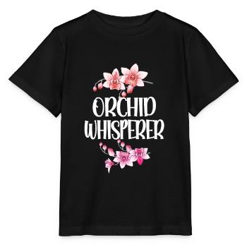 Orchid Whisperer Orchid Lover Plant Mum - Stanley/Stella MINI CREATOR Kids’ T-Shirt - black - Front - Mikhail (115cm)