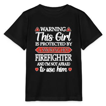 Amie Pompier Amie Par les pompiers - T-shirt bio MINI CREATOR Stanley/Stella Enfant - noir - Devant - Mikhail (115cm)