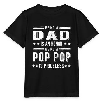 Best Pop Pop Grandpa Father's Day Pop Pop Grandfather Papa - Stanley/Stella MINI CREATOR Kids’ T-Shirt - black - Front - Mikhail (115cm)
