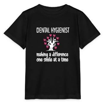 Dentalhygienikerin Zahnhygienikerin Mundhygiene - Stanley/Stella Kinder T-Shirt MINI CREATOR  - Schwarz - Vorne - Mikhail (115cm)