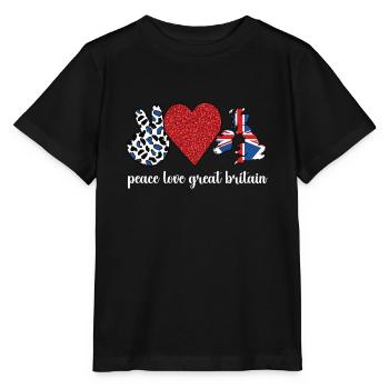 British Great Britain Flag British roots - Stanley/Stella MINI CREATOR Kids’ T-Shirt - black - Front - Mikhail (115cm)