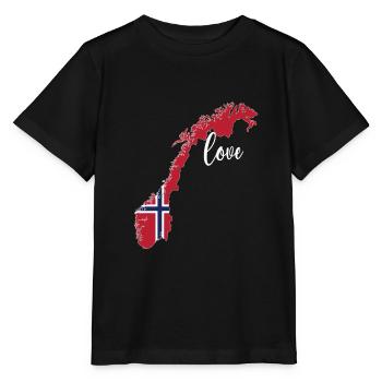 Norvège norvégienne Origine Drapeau norvégien - T-shirt bio MINI CREATOR Stanley/Stella Enfant - noir - Devant - Mikhail (115cm)