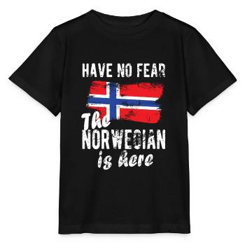 Norvège norvégienne Origine Drapeau norvégien - T-shirt bio MINI CREATOR Stanley/Stella Enfant - noir - Devant - Mikhail (115cm)