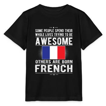 French France Flag French origin - Stanley/Stella MINI CREATOR Kids’ T-Shirt - black - Front - Mikhail (115cm)